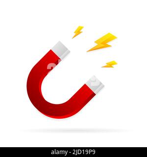 Aimant, excellent design pour toutes les utilisations. Objet isolé Illustration de Vecteur