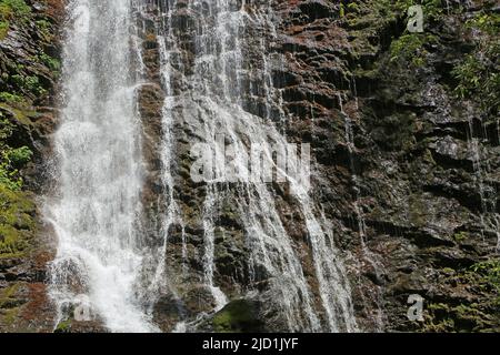 Mingo Falls en gros plan, Caroline du Nord Banque D'Images