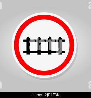 Train chemin de fer signalisation routière isoler sur fond blanc, illustration vectorielle Illustration de Vecteur