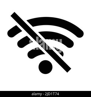 Aucune zone WiFi isoler sur fond blanc, illustration vectorielle Illustration de Vecteur