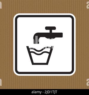 Symbole pas d'eau potable isoler sur fond blanc, illustration vectorielle EPS.10 Illustration de Vecteur