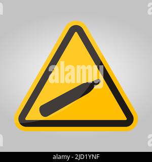 Danger symbole de gaz sous pression Isolate on White Background, Vector Illustration EPS.10 Illustration de Vecteur