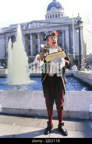 Ville de Nottingham crier. Angleterre. Vers les années 1990 Banque D'Images