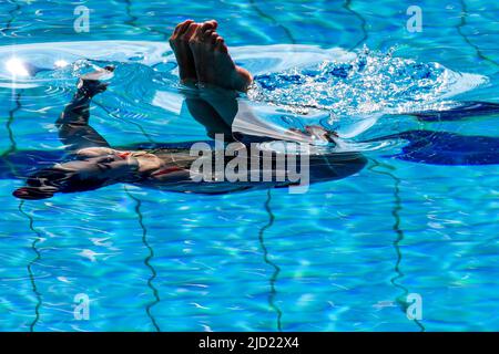 Budapest, Hongrie. 17th juin 2022. Audrey Lamothe du Canada participe aux préliminaires techniques solo lors des Championnats du monde de la FINA 19th Budapest 2022 au complexe de natation Alfred Hajos à Budapest, 17 juin 2022. Photo Andrea Staccioli/Deepbluemedia/Insidefoto Credit: Insidefoto srl/Alay Live News Banque D'Images