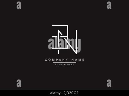 Lettre alphabétique icône logo BN Illustration de Vecteur