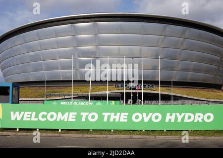 La salle de concert OVO Hydro, à Glasgow, Écosse, du 7 au 23 avril 2022. N55°51,529' W4°17,182' Banque D'Images