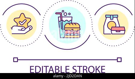 Icône de concept de boucle de chaîne alimentaire rapide de qualité Illustration de Vecteur