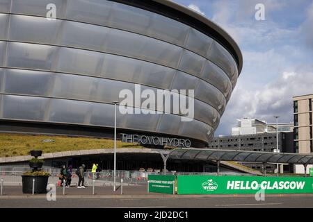 La salle de concert OVO Hydro, à Glasgow, Écosse, du 7 au 23 avril 2022. N55°51,559' W4°17,191' Banque D'Images