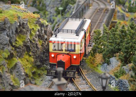 Salon du bâtiment modèle à partir du 28 mai. 2022 à BadSalzuflen. Modèle de bus ferroviaire. Banque D'Images