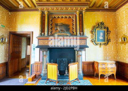 Porcupine couronné à l'intérieur du Château de Chaumont-sur-Loire, domaine de Chaumont-sur-Loire. Centre-Val de Loire, France. Banque D'Images