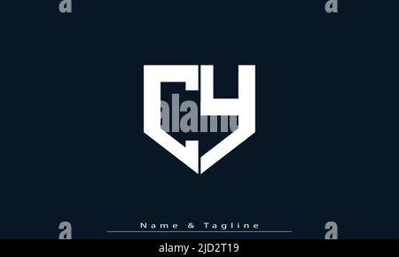 Lettres de l'alphabet initiales Monogram logo CY , YC Illustration de Vecteur