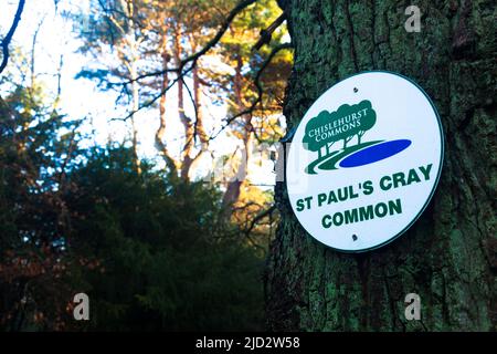 St Pauls Cray Common, Chislehurst, Kent, Royaume-Uni. À London Borough of Bromley, dans le sud-est de Londres. Banque D'Images