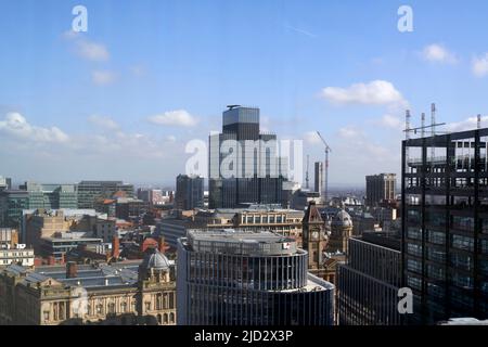 Vue depuis la bibliothèque. 103 Colmore Row, Birmingham, Royaume-Uni. Architecte: Doone Silver Kerr, 2022. Banque D'Images