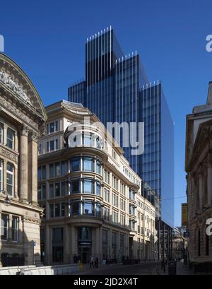 Vue d'ensemble de la place Victoria. 103 Colmore Row, Birmingham, Royaume-Uni. Architecte: Doone Silver Kerr, 2022. Banque D'Images