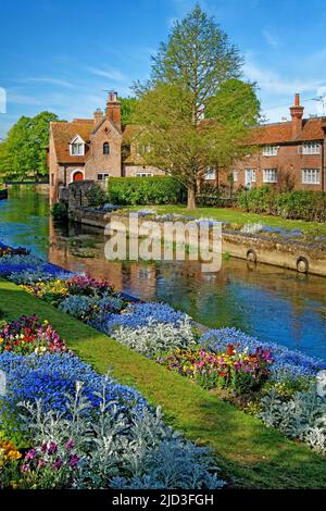 Royaume-Uni, Kent, Canterbury, Westgate Gardens et River Stour Banque D'Images