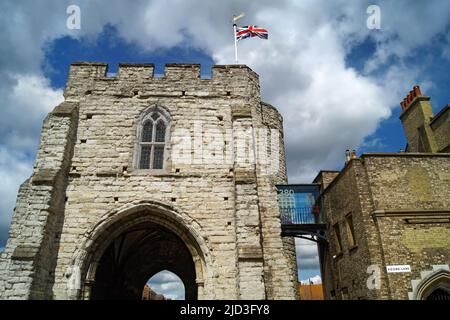 Royaume-Uni, Kent, Canterbury, Westgate Towers Banque D'Images