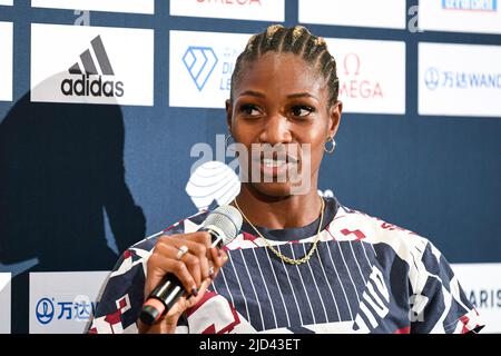 Paris, France. 17th juin 2022. Shaunes Miller-Uibo des Bahamas lors de la Wanda Diamond League 2022, rencontre de Paris (athlétisme) sur 17 juin 2022 au stade de Charlety à Paris, France. Crédit : Victor Joly/Alamy Live News Banque D'Images