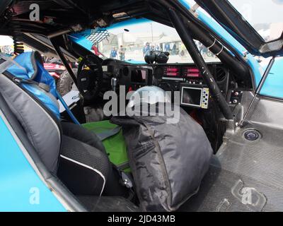 Century 390, David Bensadoun et Patrick Beaule, du Canada, équipe Aldo Racing, passent les questions techniques. Le rallye de Dakar se déroule cette année à 100% au Pérou. Banque D'Images