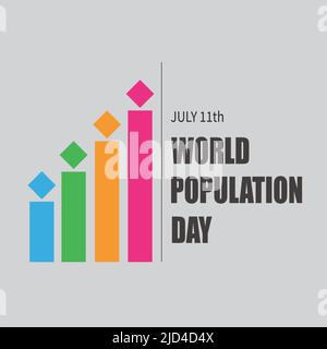 Illustration,affiche ou bannière de la Journée mondiale de la population Illustration de Vecteur