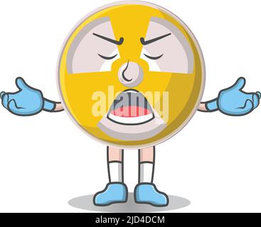 Radioactif mignon Angry design personnage, design vecteur illustrateur. Illustration de Vecteur