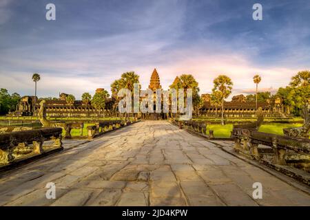 Angor Wat temple à Siem Reap Cambodge Banque D'Images