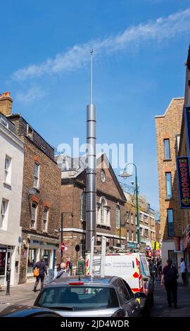 Brick Lane, Spitafield dans l'est de Londres , Angleterre Royaume-Uni - Brick Lane Jamme Masjid anciennement connu sous le nom de Londres Jamme Masjid est un lieu de culte musulman dans le centre de Londres et est dans l'est de Londres. Photo prise par Simon Dack Banque D'Images