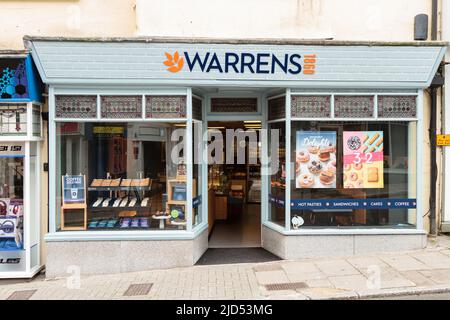 Points de vente au détail (Warrens) à Meneage Street, Helston, Cornwall, Angleterre Banque D'Images