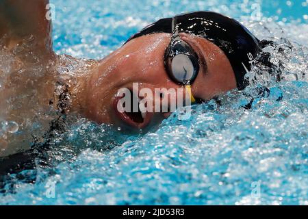 Budapest, Hongrie. 18th juin 2022. La Saint-Valentin belge Dumont en action lors des championnats du monde de natation à Budapest, Hongrie, samedi 18 juin 2022. Les Championnats du monde 19th de la FINA 2022 ont lieu du 18 juin au 03 juillet. BELGA PHOTO NIKOLA KRSTIC crédit: Belga News Agency/Alay Live News Banque D'Images