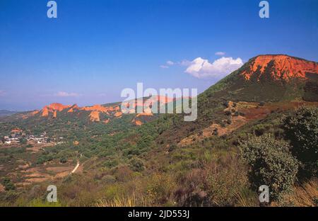 Paysage. Las Medulas, province de Leon, Castilla Leon, Espagne. Banque D'Images