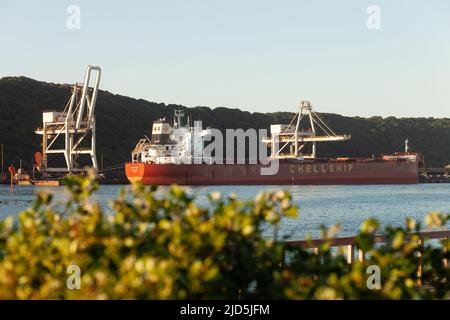 Port de Durban, terminal de charbon. Banque D'Images