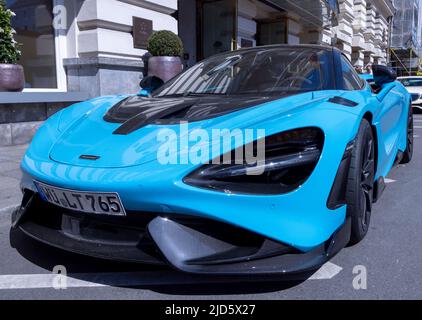 McClaren 765LT Supercar, Munich, Allemagne Banque D'Images