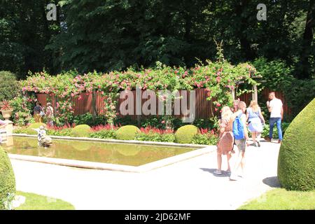 Jardin du château à Arcen, pays-Bas. Banque D'Images