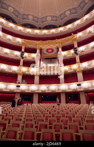 Intermission à l'intérieur du Théâtre national (Théâtre national), Munich, Bavière, Allemagne Banque D'Images