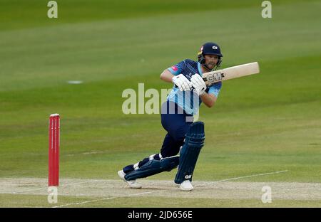 CHESTER LE STREET, ROYAUME-UNI. 17th JUIN Adam Lyth de Yorkshire Vikings chauves-souris lors du match Blast Vitality T20 entre Durham et Yorkshire au Seat unique Riverside, Chester le Street, vendredi 17th juin 2022. (Crédit : will Matthews | MI News) crédit : MI News & Sport /Alay Live News Banque D'Images