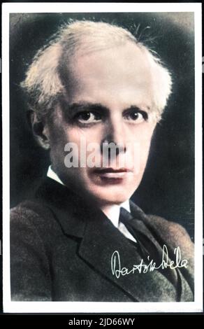 BELA BARTOK (1881 - 1945), compositeur hongrois. Version colorisée de : 10011652 Banque D'Images