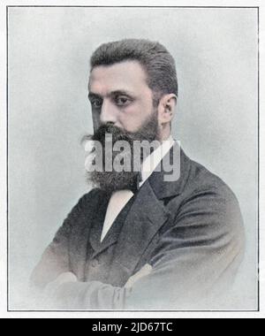 THEODOR HERZL leader sioniste hongrois version colorisée de : 10035278 Date: 1860 - 1904 Banque D'Images