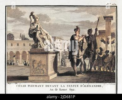GAIUS JULIUS César empereur romain en 60 av. J.-C., il désherit parce qu'Alexandre, à son âge, avait accompli beaucoup plus Colorisé version de : 10048488 Date : 100 - 44 C.-B. Banque D'Images