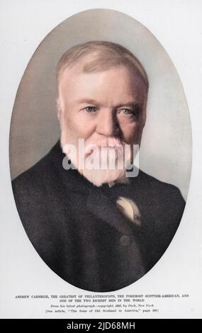 ANDREW CARNEGIE (1835 - 1919) Scottish American industrialist version colorisée de : 10151698 Banque D'Images