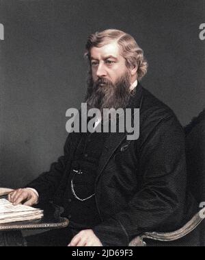 GEORGE WARD HUNT (1825 - 1877), homme d'État, chancelier de l'Échiquier, premier seigneur de l'amirauté, etc. Version colorisée de : 10161470 Banque D'Images