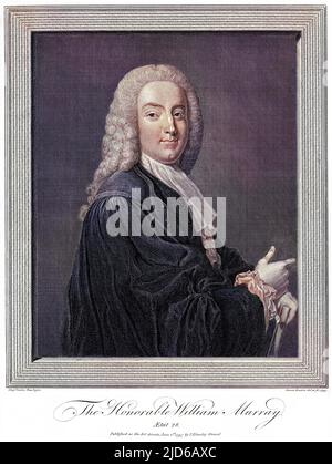 WILLIAM MURRAY, premier comte de MANSFIELD avocat et homme d'État, Lord Chief Justice of England version colorisée de : 10164266 Date: 1705 - 1793 Banque D'Images