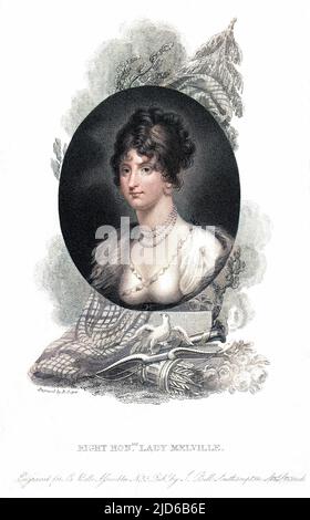 JANE viscountess MELVILLE (née Hope) épouse (1) de Henry Dundas, premier vicomte, (2) de Henry Wallace. Version colorisée de : 10164869 Date: 1766 - 1829 Banque D'Images