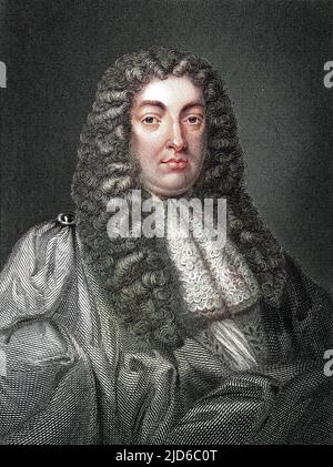 SIR DUDLEY NORD homme d'État et financier : Commissaire du Trésor à Charles II Version colorisée de : 10167398 Date: 1641 - 1691 Banque D'Images