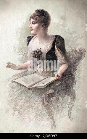 SUZANNE REICHENBERG (parfois Reichemberg) actrice française de la Comédie française. Version colorisée de : 10173698 Date: 1853 - 1924 Banque D'Images