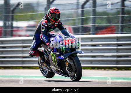 Hohenstein Ernstthal, Allemagne. 18th juin 2022. Qualifications pour MotoGP Liqui Moly Motorrad Grand Prix Deutschland au circuit Sachsenring. 18 juin 2022 en photo: 20 Fabio Quartararo Clasificacion del Gran Premio Liqui Moly Motorrad de MotoGP de Alemania en el Circuito de Sachsenring, 18 de Junio de 2022 POOL/ MotoGP.com/Cordon les images de presse seront à usage éditorial exclusif. Crédit obligatoire: © motogp.com crédit: CORMON PRESSE/Alay Live News Banque D'Images