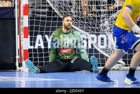 Frustré par le goalwart Andreas WOLFF (Kielce), finale de la Ligue des champions de handball quatre, demi-finales, Telekom Veszprem HC vs Lomza vive Kielce, on 18 juin 2022 à Koeln/ Allemagne. Â Banque D'Images