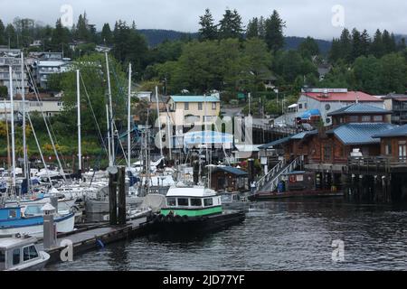 Le port de Gibsons Landing sur la Sunshine Coast, C.-B., Canada Banque D'Images