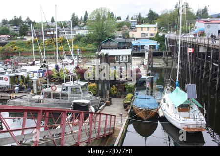 Le port de Gibsons Landing sur la Sunshine Coast, C.-B., Canada Banque D'Images