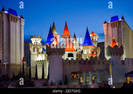 L'Excalibur Hotel and Casino est un hôtel et un casino situés sur le Strip de Las Vegas à Paradise, Nevada, aux États-Unis. Banque D'Images