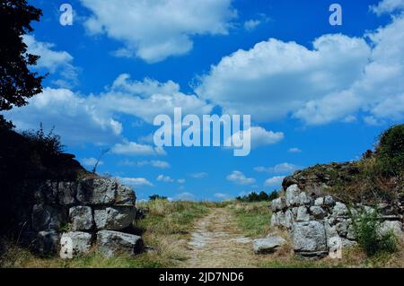 Fouilles archéologiques de l'ancienne Prima byzantine de Justiniana, fondée par l'empereur Justinien I de l'Empire romain de l'est en Serbie Banque D'Images