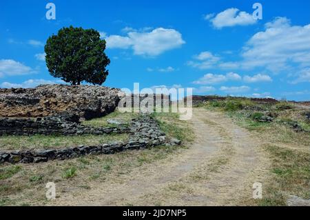 Fouilles archéologiques de l'ancienne Prima byzantine de Justiniana, fondée par l'empereur Justinien I de l'Empire romain de l'est en Serbie Banque D'Images